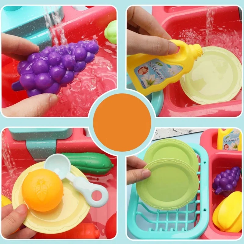 Conjunto de Pia de Plástico pa - Kids Outdoor Kitchen Accessories avaliação e preço